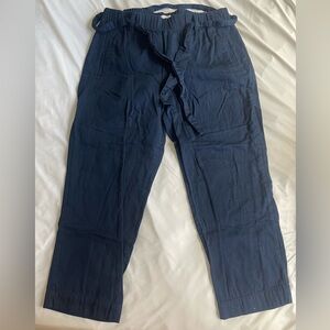 LOFT Outlet Navy Cotton Casual Pants